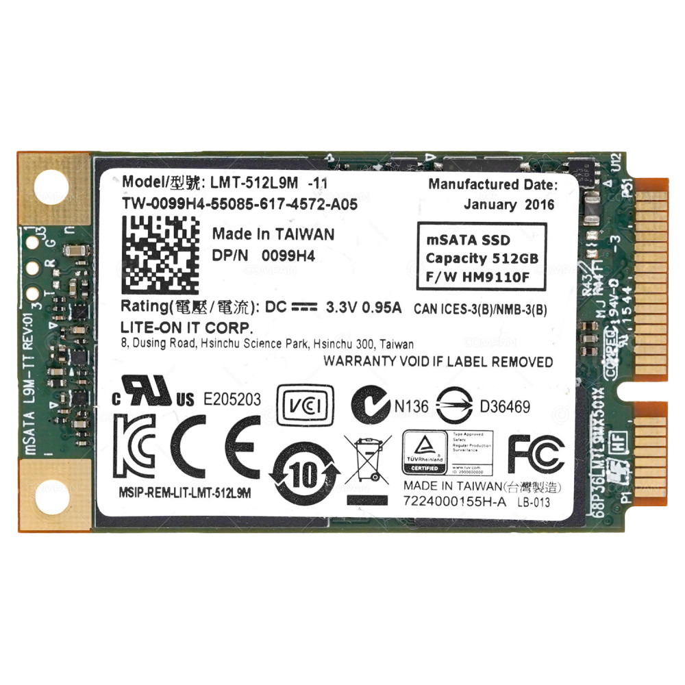 099H4  DELL MSATA FLASH SSD 512GB NAND